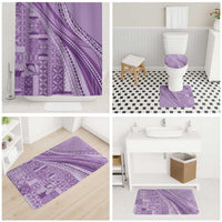 Pasifika Women's Day - Samoa Siapo Malu Tattoo Inspired Bathroom Set Lavender LT7 - Polynesian Pride