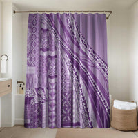 Pasifika Women's Day - Samoa Siapo Malu Tattoo Inspired Bathroom Set Lavender LT7 Shower Curtain Only Lavender - Polynesian Pride