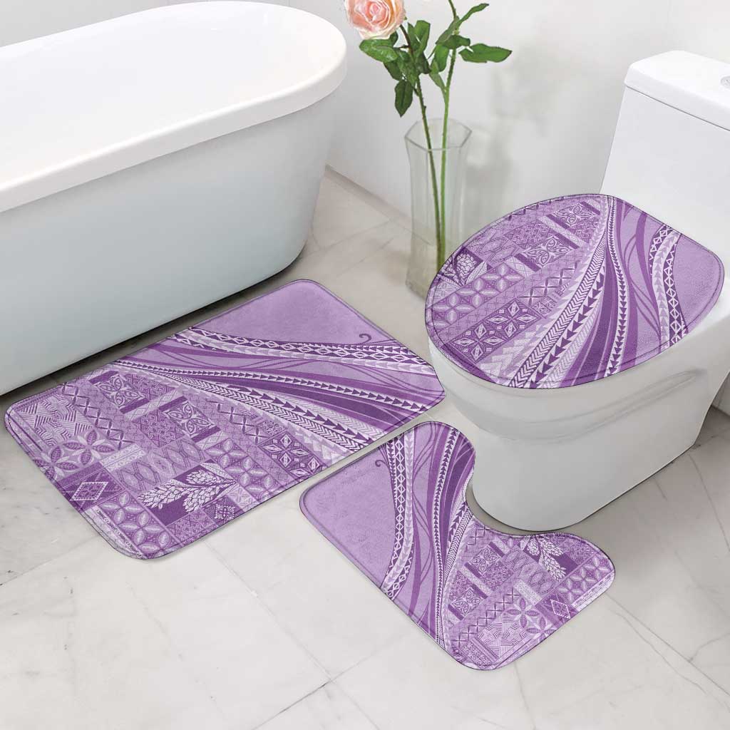 Pasifika Women's Day - Samoa Siapo Malu Tattoo Inspired Bathroom Set Lavender LT7 - Polynesian Pride