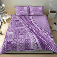 Pasifika Women's Day - Samoa Siapo Malu Tattoo Inspired Bedding Set Lavender LT7 - Polynesian Pride
