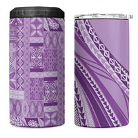 Pasifika Women's Day - Samoa Siapo Malu Tattoo Inspired 4 in 1 Can Cooler Tumbler Lavender LT7 One Size: 16 oz Lavender - Polynesian Pride