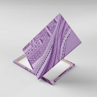 Pasifika Women's Day - Samoa Siapo Malu Tattoo Inspired Canvas Wall Art Lavender LT7 With Frame Lavender - Polynesian Pride