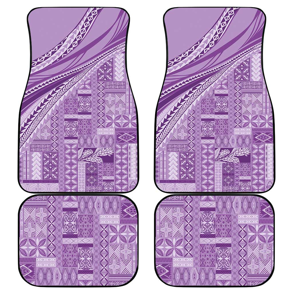 Pasifika Women's Day - Samoa Siapo Malu Tattoo Inspired Car Mats Lavender LT7 - Polynesian Pride