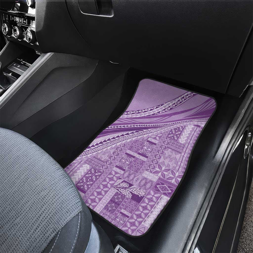 Pasifika Women's Day - Samoa Siapo Malu Tattoo Inspired Car Mats Lavender LT7 - Polynesian Pride