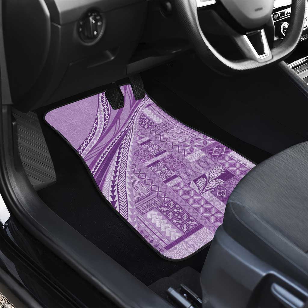 Pasifika Women's Day - Samoa Siapo Malu Tattoo Inspired Car Mats Lavender LT7 - Polynesian Pride