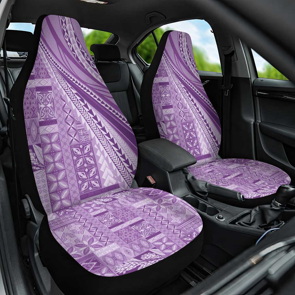 Pasifika Women's Day - Samoa Siapo Malu Tattoo Inspired Car Seat Cover Lavender LT7 One Size Lavender - Polynesian Pride