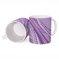 Pasifika Women's Day - Samoa Siapo Malu Tattoo Inspired Ceramic Mug Lavender LT7 - Polynesian Pride