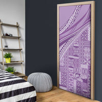 Pasifika Women's Day - Samoa Siapo Malu Tattoo Inspired Door Cover Lavender LT7 - Polynesian Pride