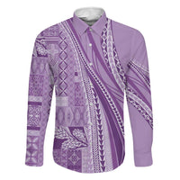 Pasifika Women's Day - Samoa Siapo Malu Tattoo Inspired Family Matching Puletasi and Hawaiian Shirt Lavender