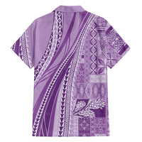 Pasifika Women's Day - Samoa Siapo Malu Tattoo Inspired Family Matching Tank Maxi Dress and Hawaiian Shirt Lavender