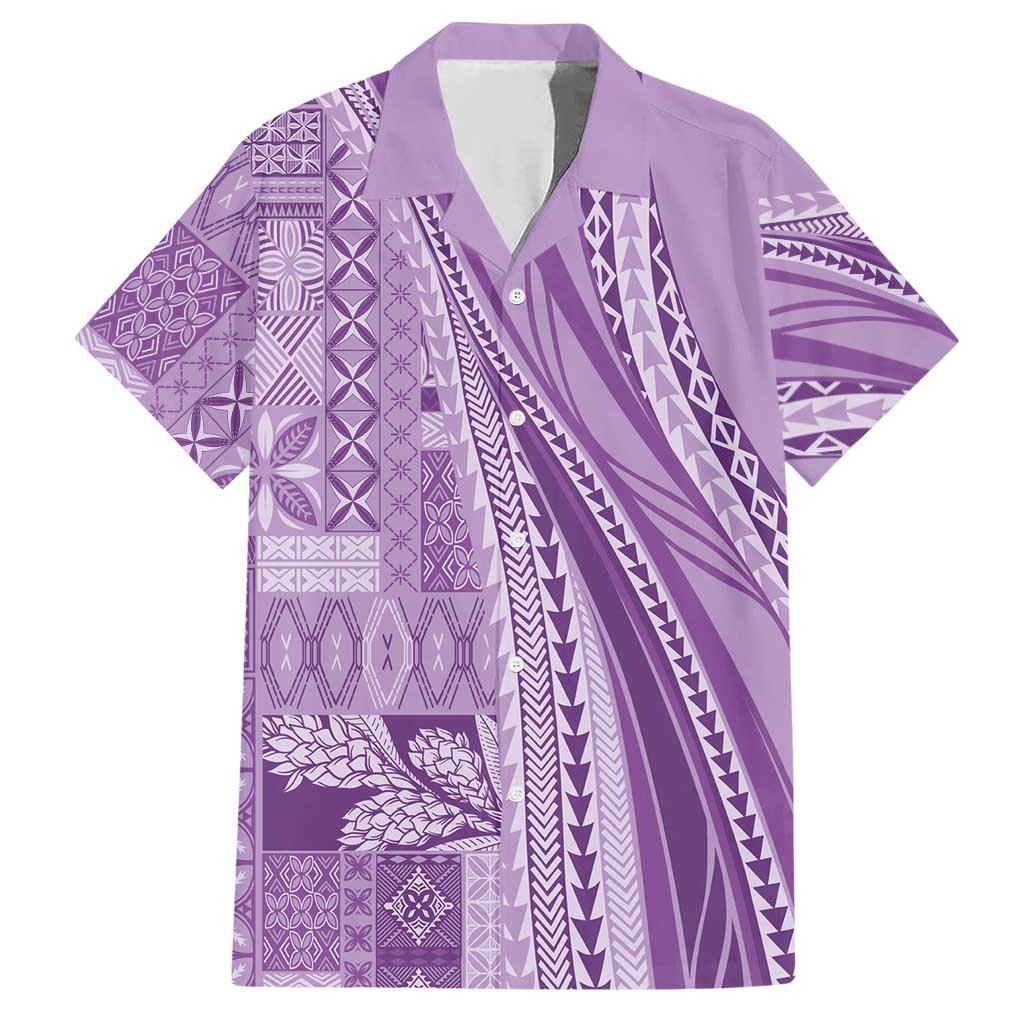 Pasifika Women's Day - Samoa Siapo Malu Tattoo Inspired Hawaiian Shirt Lavender