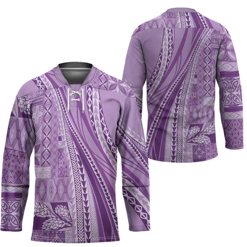 Pasifika Women's Day - Samoa Siapo Malu Tattoo Inspired Hockey Jersey Lavender LT7 - Polynesian Pride