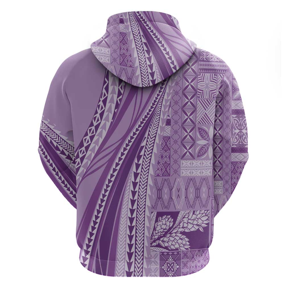 Pasifika Women's Day - Samoa Siapo Malu Tattoo Inspired Hoodie Lavender LT7 - Polynesian Pride