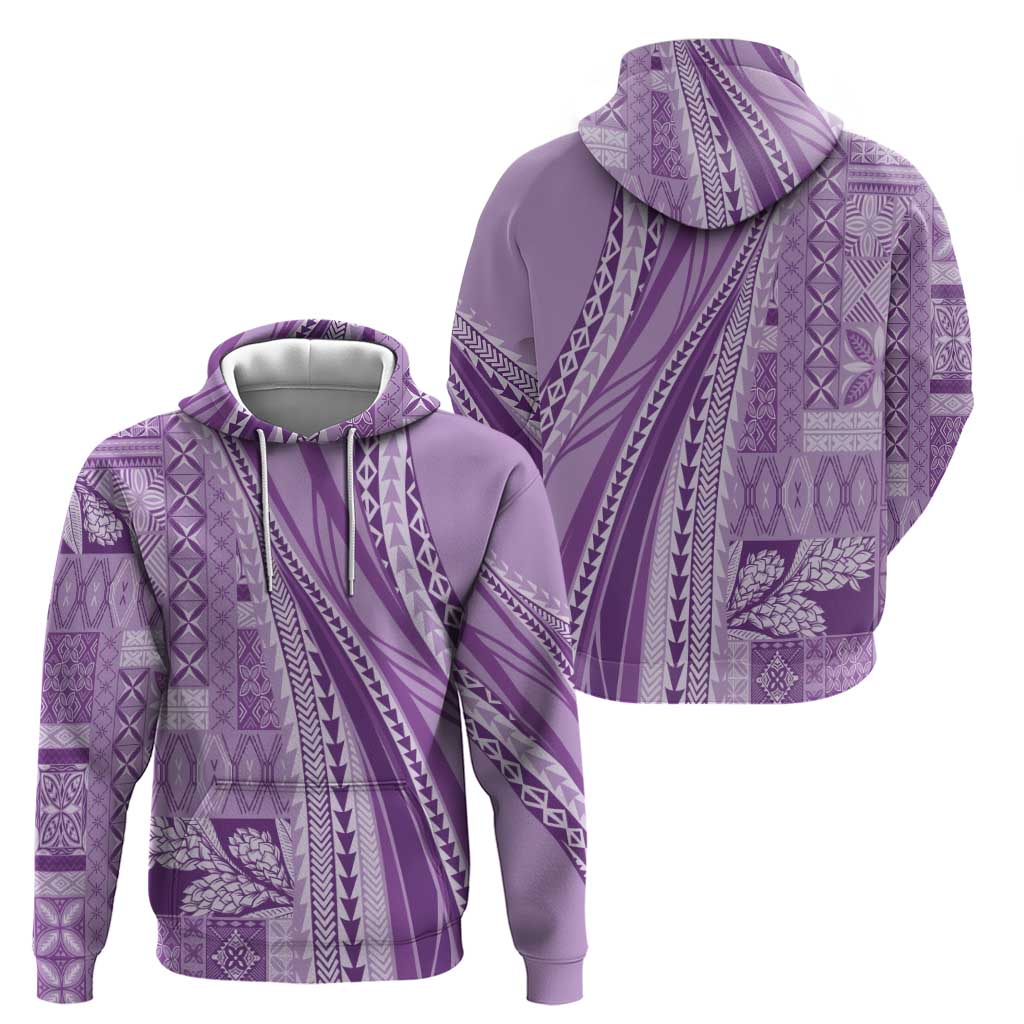 Pasifika Women's Day - Samoa Siapo Malu Tattoo Inspired Hoodie Lavender LT7 - Polynesian Pride