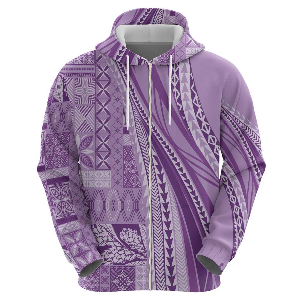 Pasifika Women's Day - Samoa Siapo Malu Tattoo Inspired Hoodie Lavender LT7 - Polynesian Pride