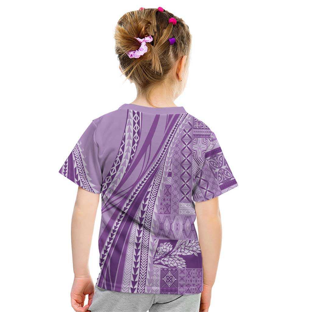 Pasifika Women's Day - Samoa Siapo Malu Tattoo Inspired Kid T Shirt Lavender LT7 - Polynesian Pride