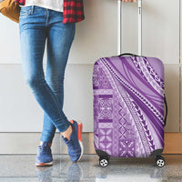 Pasifika Women's Day - Samoa Siapo Malu Tattoo Inspired Luggage Cover Lavender LT7 - Polynesian Pride