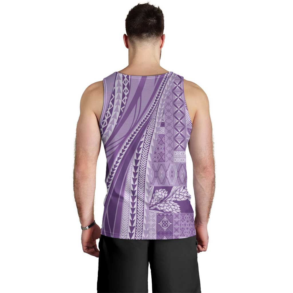 Pasifika Women's Day - Samoa Siapo Malu Tattoo Inspired Men Tank Top Lavender LT7 - Polynesian Pride