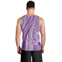 Pasifika Women's Day - Samoa Siapo Malu Tattoo Inspired Men Tank Top Lavender LT7 - Polynesian Pride