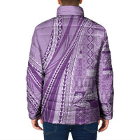 Pasifika Women's Day - Samoa Siapo Malu Tattoo Inspired Padded Jacket Lavender LT7 - Polynesian Pride