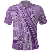 Pasifika Women's Day - Samoa Siapo Malu Tattoo Inspired Polo Shirt Lavender