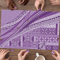 Pasifika Women's Day - Samoa Siapo Malu Tattoo Inspired Puzzle Lavender LT7 - Polynesian Pride