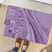 Pasifika Women's Day - Samoa Siapo Malu Tattoo Inspired Rubber Doormat Lavender LT7 - Polynesian Pride