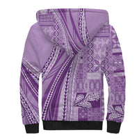 Pasifika Women's Day - Samoa Siapo Malu Tattoo Inspired Sherpa Hoodie Lavender