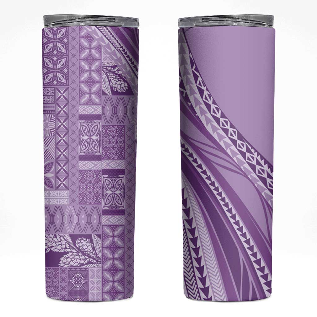 Pasifika Women's Day - Samoa Siapo Malu Tattoo Inspired Skinny Tumbler Lavender LT7 Lavender - Polynesian Pride