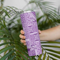 Pasifika Women's Day - Samoa Siapo Malu Tattoo Inspired Skinny Tumbler Lavender LT7 - Polynesian Pride