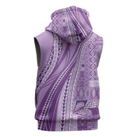 Pasifika Women's Day - Samoa Siapo Malu Tattoo Inspired Sleeveless Hoodie Lavender LT7 - Polynesian Pride