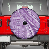 Pasifika Women's Day - Samoa Siapo Malu Tattoo Inspired Spare Tire Cover Lavender LT7 - Polynesian Pride