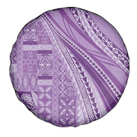 Pasifika Women's Day - Samoa Siapo Malu Tattoo Inspired Spare Tire Cover Lavender LT7 - Polynesian Pride