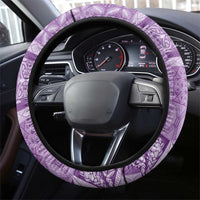 Pasifika Women's Day - Samoa Siapo Malu Tattoo Inspired Steering Wheel Cover Lavender LT7 - Polynesian Pride