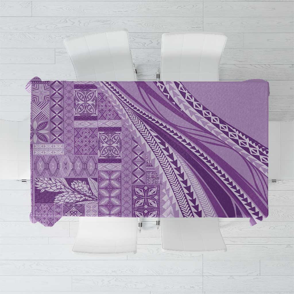 Pasifika Women's Day - Samoa Siapo Malu Tattoo Inspired Tablecloth Lavender LT7 Lavender - Polynesian Pride