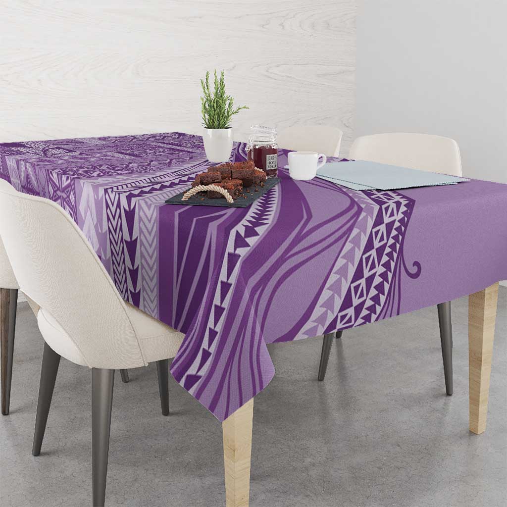 Pasifika Women's Day - Samoa Siapo Malu Tattoo Inspired Tablecloth Lavender LT7 - Polynesian Pride
