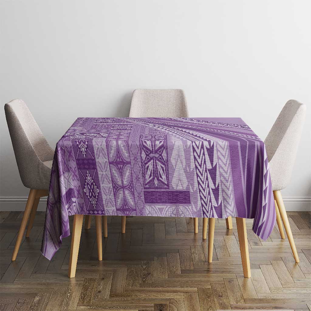 Pasifika Women's Day - Samoa Siapo Malu Tattoo Inspired Tablecloth Lavender LT7 - Polynesian Pride