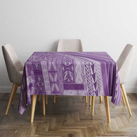 Pasifika Women's Day - Samoa Siapo Malu Tattoo Inspired Tablecloth Lavender LT7 - Polynesian Pride
