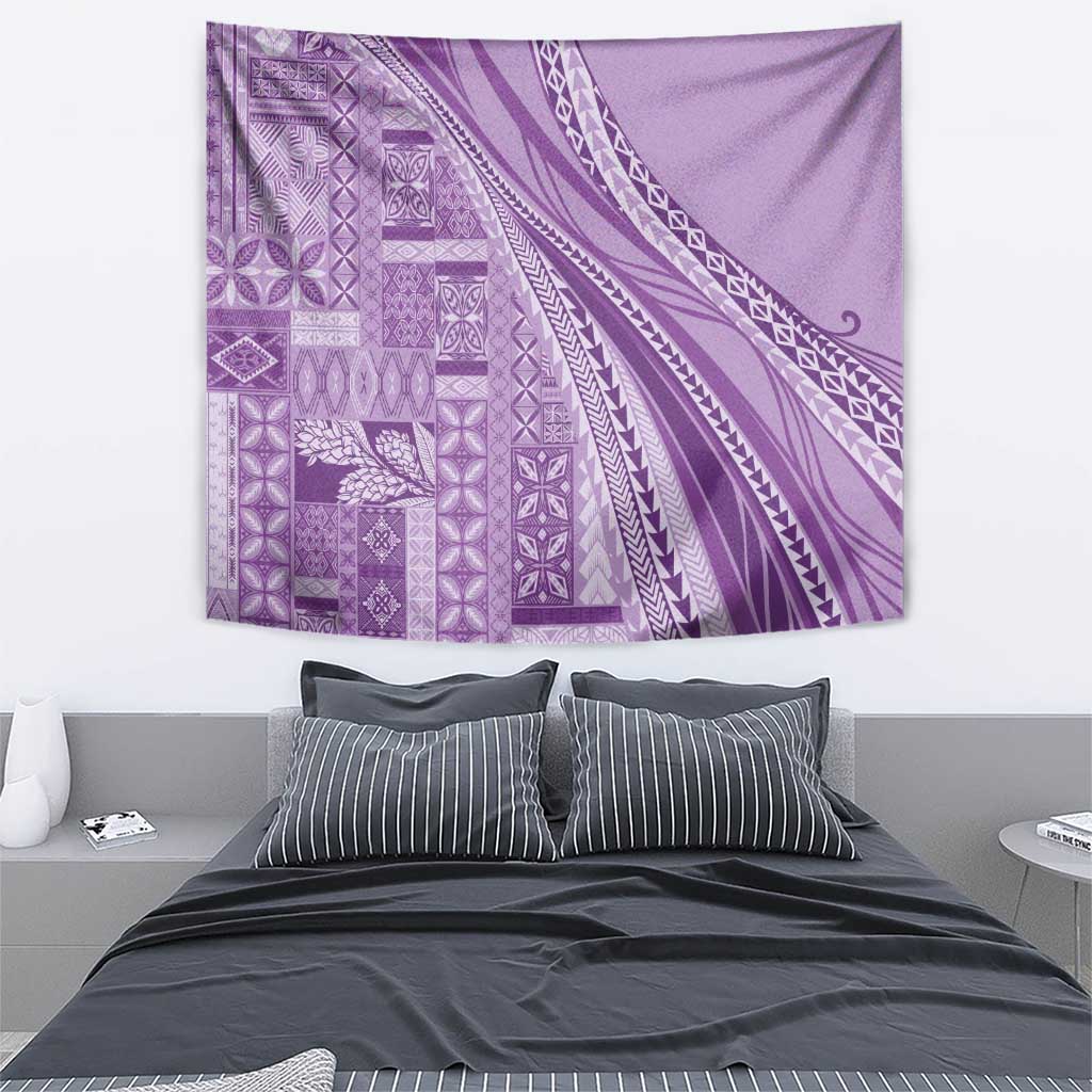 Pasifika Women's Day - Samoa Siapo Malu Tattoo Inspired Tapestry Lavender LT7 - Polynesian Pride