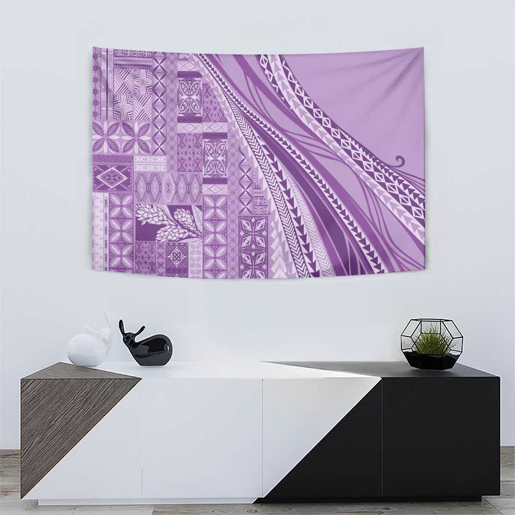 Pasifika Women's Day - Samoa Siapo Malu Tattoo Inspired Tapestry Lavender LT7 - Polynesian Pride