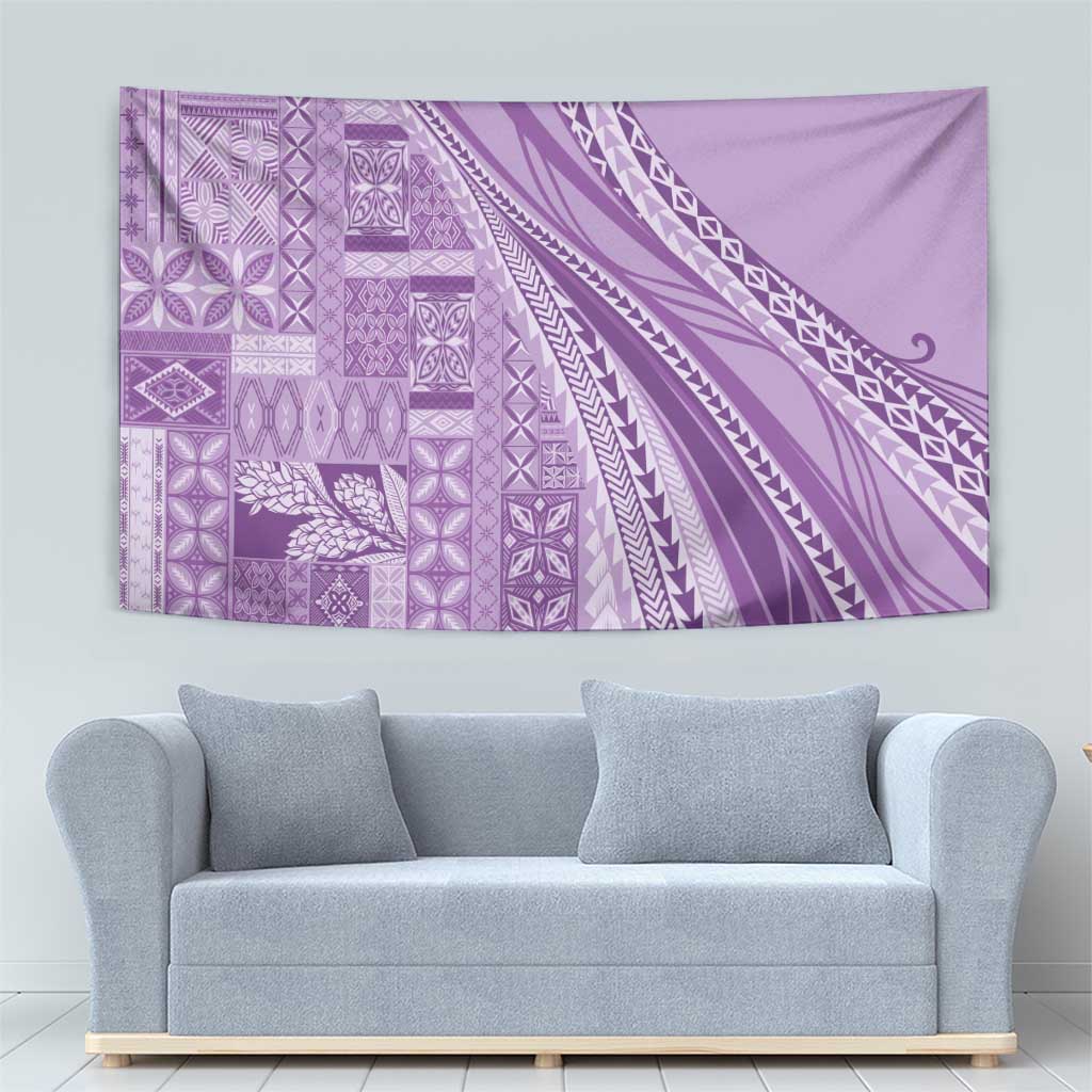 Pasifika Women's Day - Samoa Siapo Malu Tattoo Inspired Tapestry Lavender LT7 - Polynesian Pride