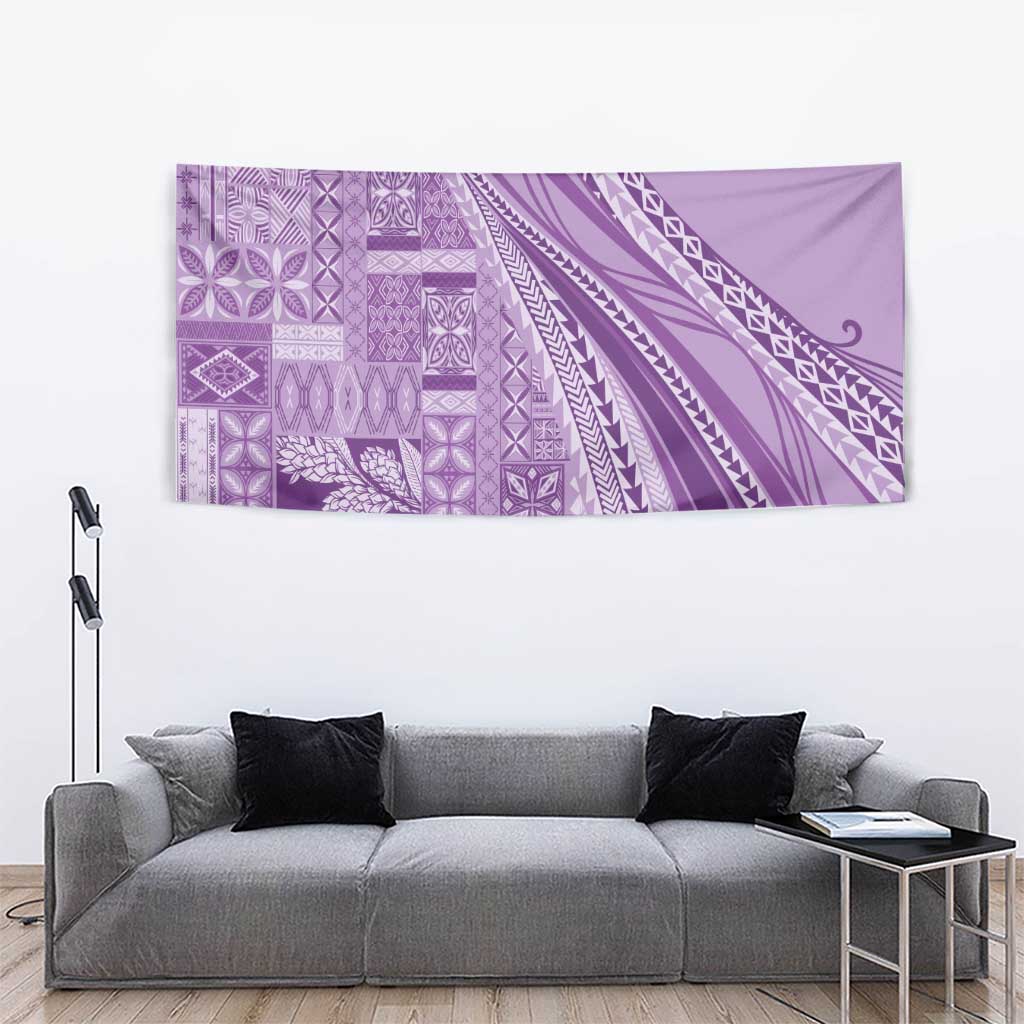 Pasifika Women's Day - Samoa Siapo Malu Tattoo Inspired Tapestry Lavender LT7 - Polynesian Pride