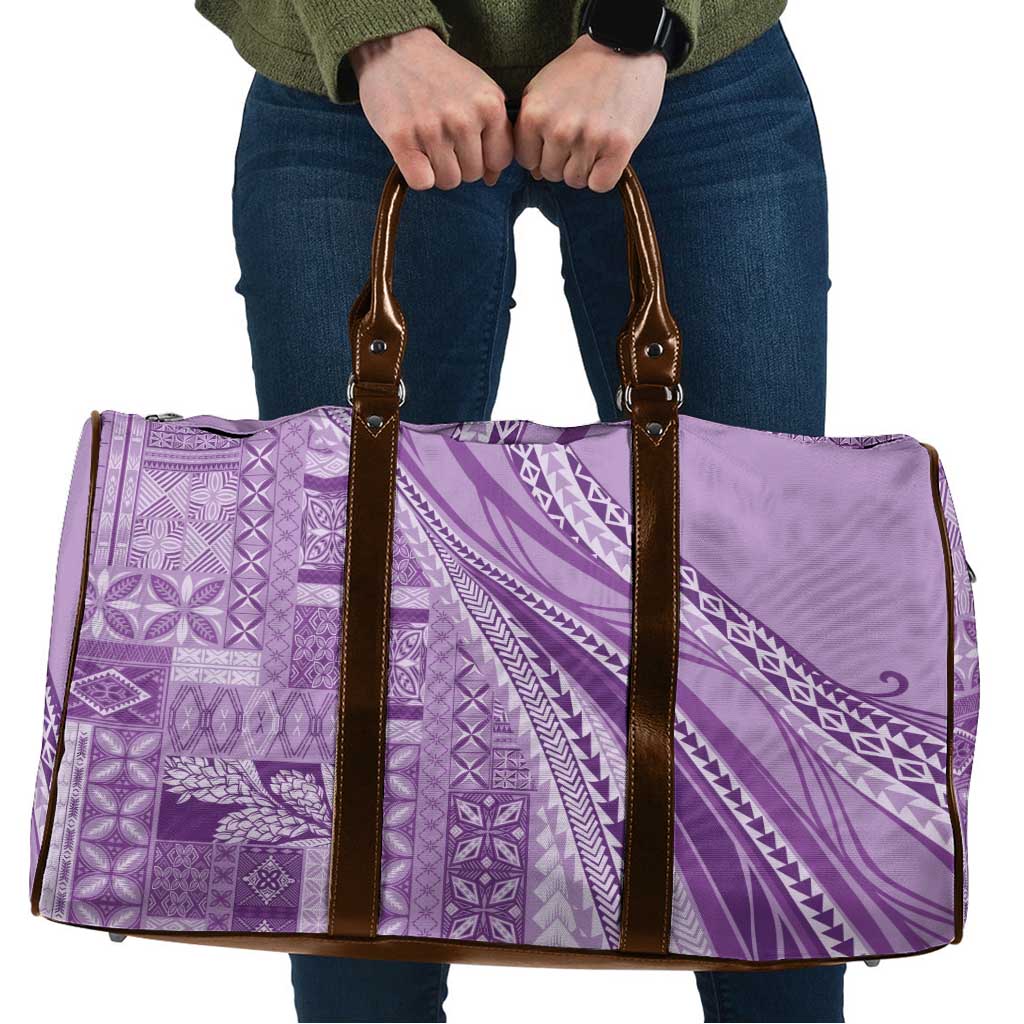 Pasifika Women's Day - Samoa Siapo Malu Tattoo Inspired Travel Bag Lavender LT7 Lavender - Polynesian Pride