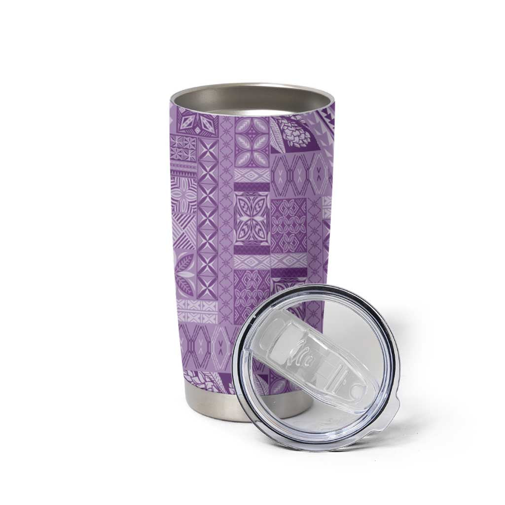 Pasifika Women's Day - Samoa Siapo Malu Tattoo Inspired Tumbler Cup Lavender LT7 - Polynesian Pride