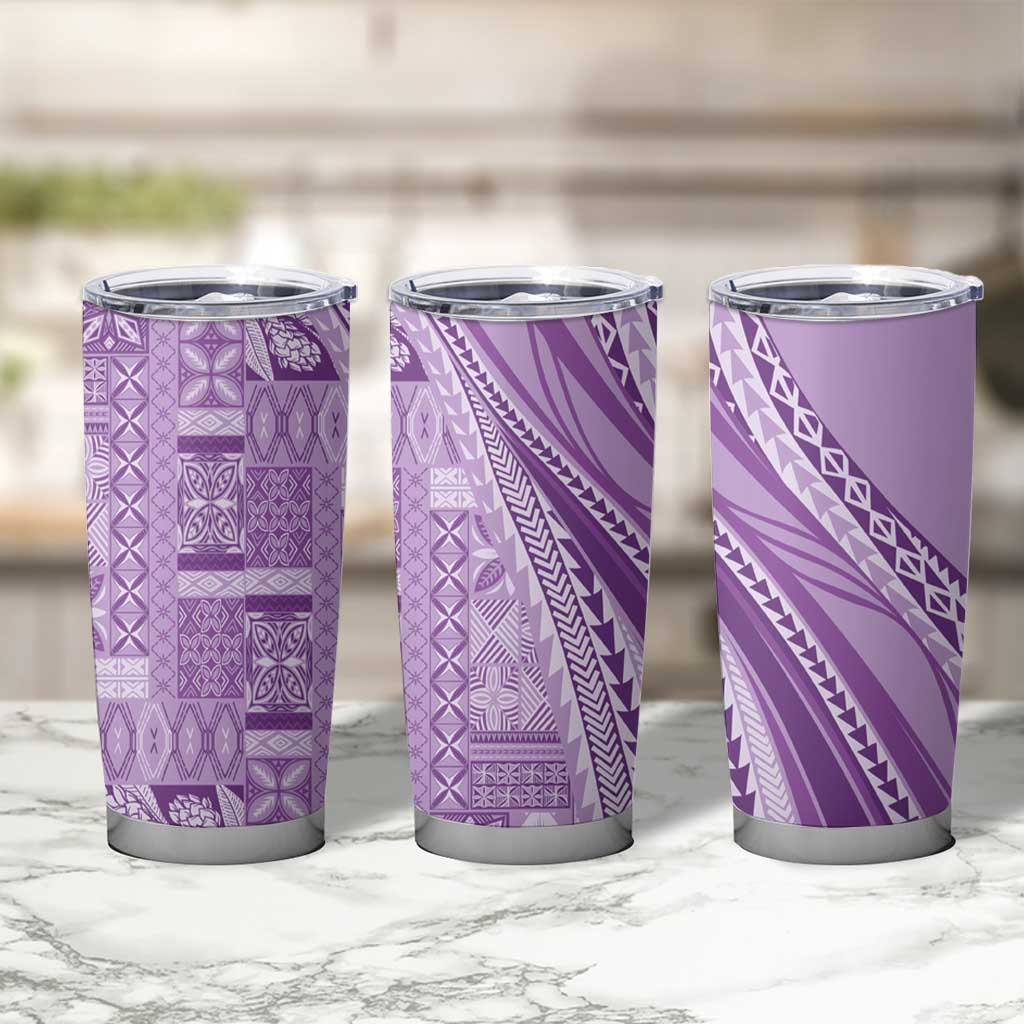 Pasifika Women's Day - Samoa Siapo Malu Tattoo Inspired Tumbler Cup Lavender LT7 - Polynesian Pride