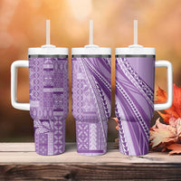 Pasifika Women's Day - Samoa Siapo Malu Tattoo Inspired Tumbler With Handle Lavender