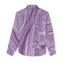 Pasifika Women's Day - Samoa Siapo Malu Tattoo Inspired Women Casual Shirt Lavender LT7 - Polynesian Pride