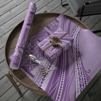 Pasifika Women's Day - Samoa Siapo Malu Tattoo Inspired Wrapping Paper Lavender LT7 - Polynesian Pride
