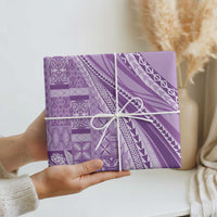 Pasifika Women's Day - Samoa Siapo Malu Tattoo Inspired Wrapping Paper Lavender LT7 - Polynesian Pride