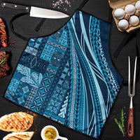 Pasifika Women's Day - Samoa Siapo Malu Tattoo Inspired Apron Navy Blue